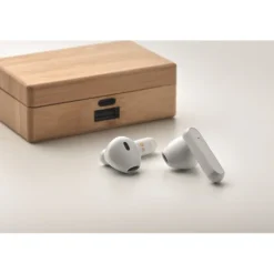 Gift Campaign Cuffiette wireless 5.3 con microfono integrato in custodia di bambù></noscript> Auricolari Personalizzati