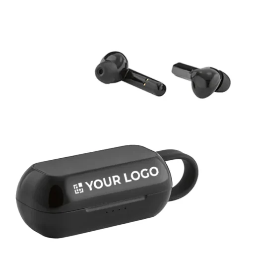 Gift Campaign Cuffiette wireless stereo personalizzati con bluetooth 5.0 BlackBox> Auricolari Personalizzati