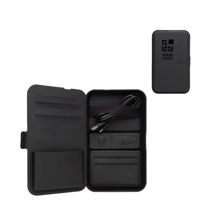 Gift Campaign Custodia da viaggio in PU riciclato RCS con caricatore wireless 3 in 1> Accessori Da Viaggio|Caricabatterie