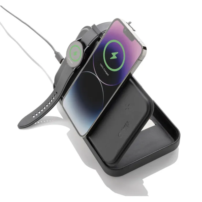 Gift Campaign Custodia da viaggio in PU riciclato RCS con caricatore wireless 3 in 1> Accessori Da Viaggio|Caricabatterie