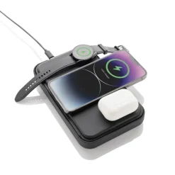 Gift Campaign Custodia da viaggio in PU riciclato RCS con caricatore wireless 3 in 1><noscript><img width=