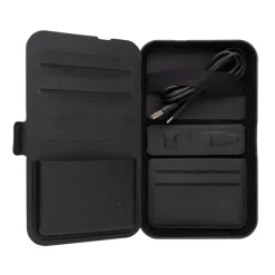 Gift Campaign Custodia da viaggio in PU riciclato RCS con caricatore wireless 3 in 1><noscript><img width=