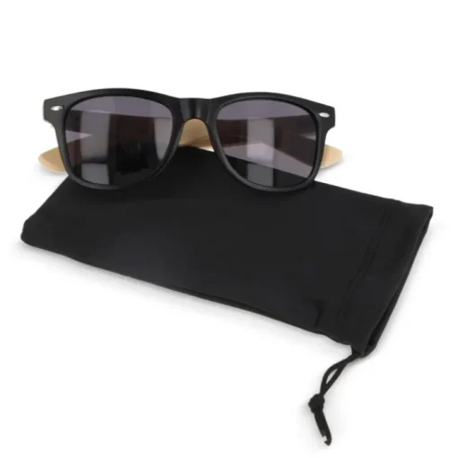 Gift Campaign Custodia nera per occhiali in rPET con chiusura a coulisse> Occhiali Da Sole Personalizzati