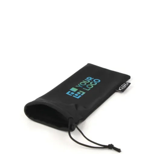 Gift Campaign Custodia nera per occhiali in rPET con chiusura a coulisse> Occhiali Da Sole Personalizzati