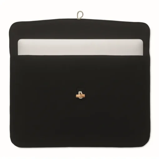 Gift Campaign Custodia per pc 15'' in cotone 220 gr/m2 con bottone di bambù> Custodie Per Pc