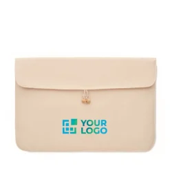 Gift Campaign Custodia per pc 15'' in cotone 220 gr/m2 con bottone di bambù></noscript> Custodie Per Pc