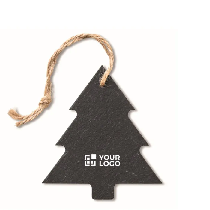 Gift Campaign Decorazione a forma di abete da appendere in ardesia Xmas Tree> Gadget Natalizi
