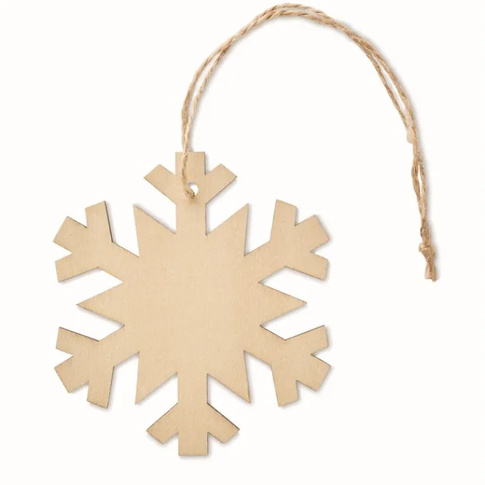 Gift Campaign Decorazione a forma di fiocco di neve in MDF personalizzata Snowflake> Gadget Natalizi