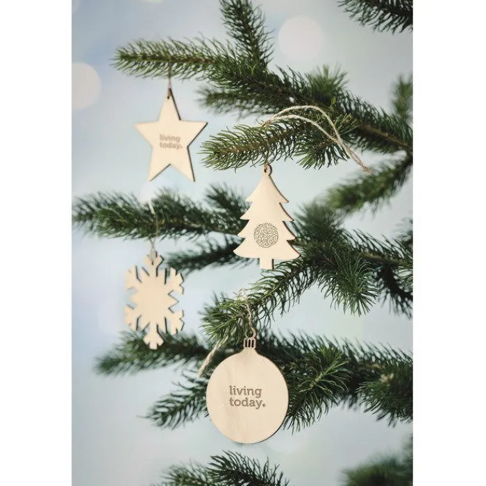 Gift Campaign Decorazione a forma di fiocco di neve in MDF personalizzata Snowflake> Gadget Natalizi