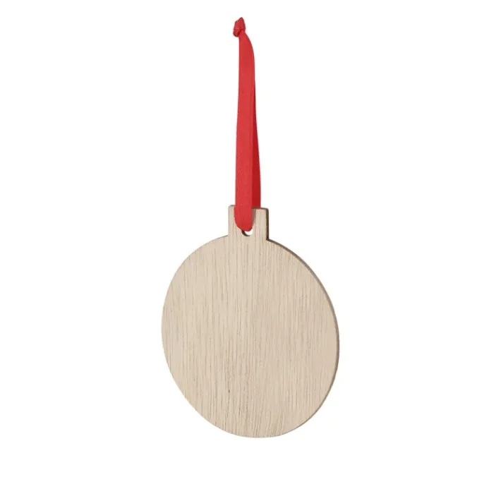 Gift Campaign Decorazione a forma di pallina di Natale in con nastrino rosso> Gadget Natalizi