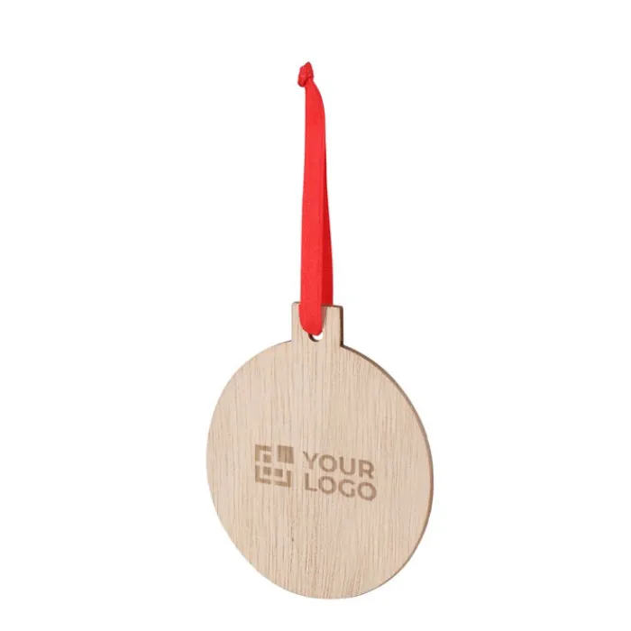 Gift Campaign Decorazione a forma di pallina di Natale in con nastrino rosso> Gadget Natalizi