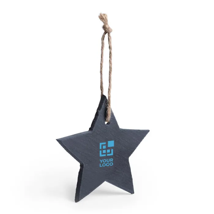 Gift Campaign Decorazione a forma di stella da appendere in ardesia Star> Gadget Natalizi
