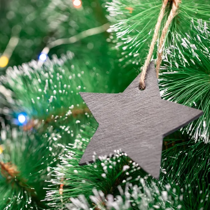 Gift Campaign Decorazione a forma di stella da appendere in ardesia Star> Gadget Natalizi