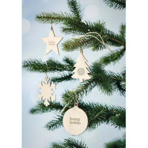 Gift Campaign Decorazione di Natale a forma di pallina piatta realizzata in MDF> Gadget Natalizi