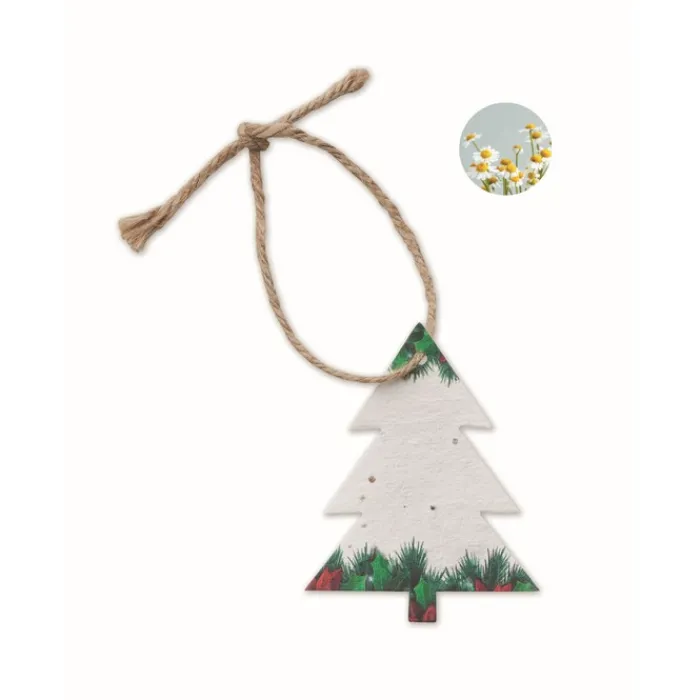 Gift Campaign Decorazione natalizia a forma di abete in carta con semi SeedGrow> Gadget Natalizi