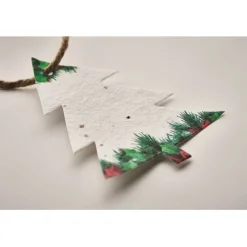 Gift Campaign Decorazione natalizia a forma di abete in carta con semi SeedGrow></noscript> Gadget Natalizi