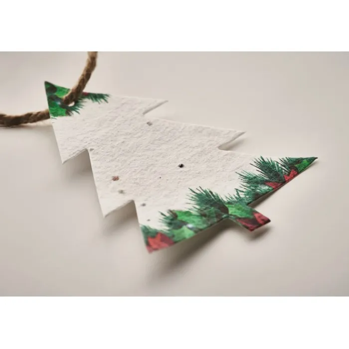 Gift Campaign Decorazione natalizia a forma di abete in carta con semi SeedGrow> Gadget Natalizi