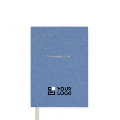 Gift Campaign Diario A5 con copertura in tessuto e fogli a righe di carta riciclata><noscript><img width=