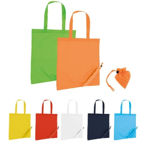 Gift Campaign Divertente borsa per la spesa pieghevole con logo 190T Raspberry> Borse Di Tela Personalizzate|Borse Per La Spesa