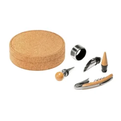 Gift Campaign Ecologica scatola di sughero con quattro accessori da vino Cork> Gadget Per Vino