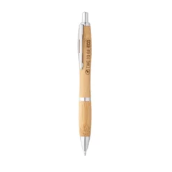 Gift Campaign Ecologiche penne pubblicitarie a scatto inchiestro nero Bamboo Metal> Penne Ecologiche