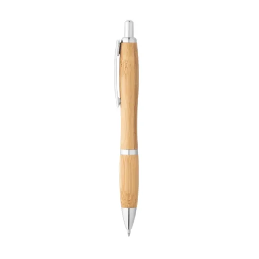 Gift Campaign Ecologiche penne pubblicitarie a scatto inchiestro nero Bamboo Metal> Penne Ecologiche