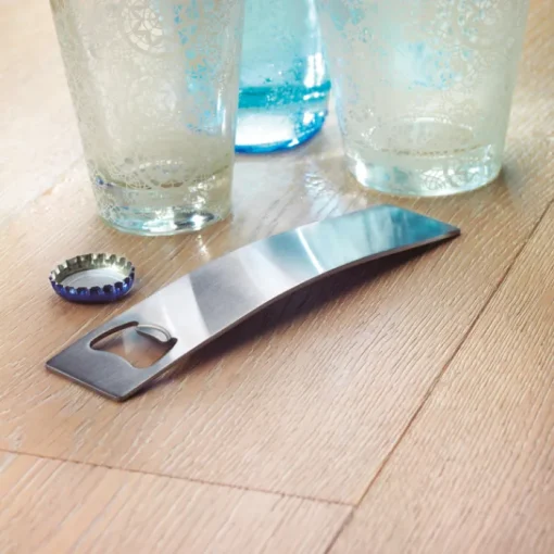 Gift Campaign Elegante apribottiglie con logo in acciaio inox Curvus> Apribottiglie Personalizzati