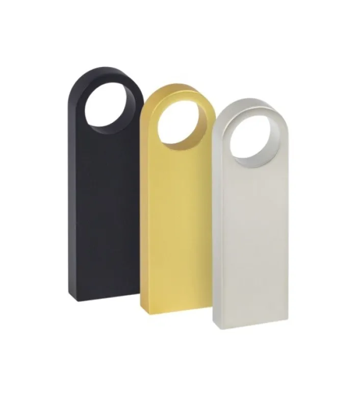 Gift Campaign Elegante e compatta USB in alluminio per portachiavi Compacto Round> Chiavette Usb Di Metallo