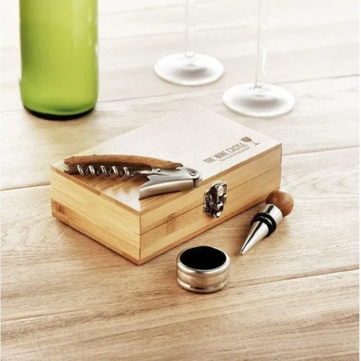 Gift Campaign Elegante set da vino corporativo con scatola e accessori vino Riesling> Gadget Per Vino
