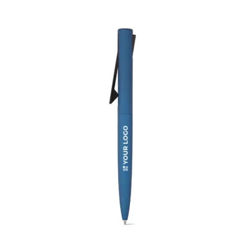 Gift Campaign Eleganti penne con logo in alluminio e ABS inchiostro blu Museo> Penne In Metallo