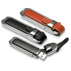 Gift Campaign Esclusive USB personalizzabile con logo in pelle e metallo Datashield> Chiavette Usb Di Metallo