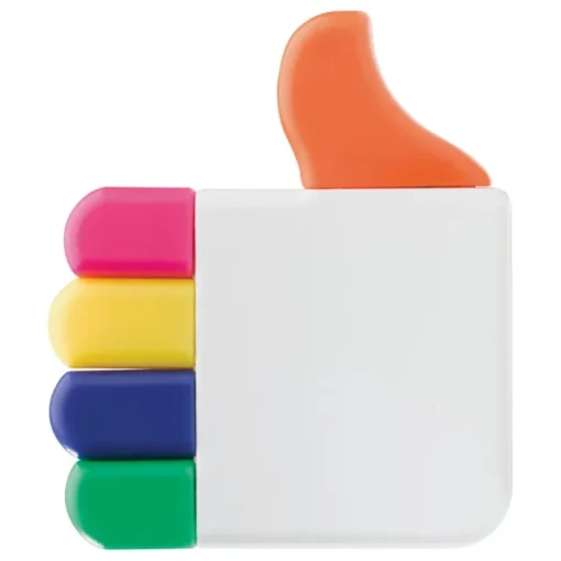 Gift Campaign Evidenziatore a forma di like con 5 colori differenti> Evidenziatori