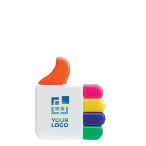 Gift Campaign Evidenziatore a forma di like con 5 colori differenti> Evidenziatori