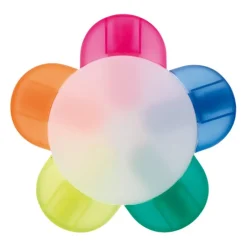 Gift Campaign Evidenziatore a forma di fiore con 5 colori differenti> Evidenziatori