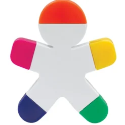 Gift Campaign Evidenziatore a forma di omino con 5 colori differenti> Evidenziatori