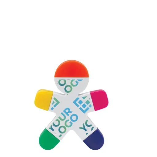 Gift Campaign Evidenziatore a forma di omino con 5 colori differenti> Evidenziatori
