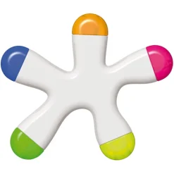 Gift Campaign Evidenziatore a forma di stella irregolare con 5 colori differenti> Evidenziatori