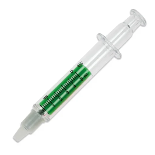 Gift Campaign Evidenziatore a forma di siringa trasparente disponibile in 4 colori> Evidenziatori