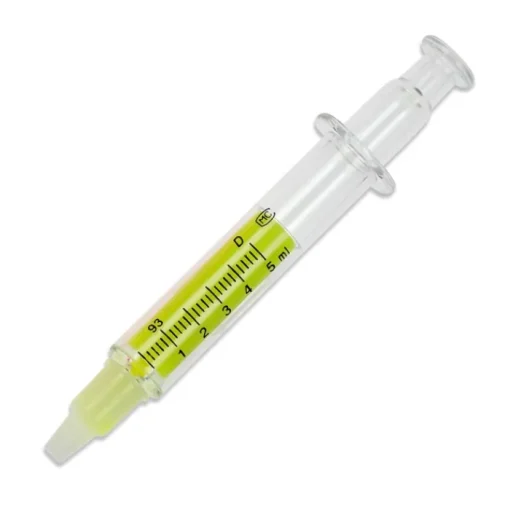 Gift Campaign Evidenziatore a forma di siringa trasparente disponibile in 4 colori> Evidenziatori