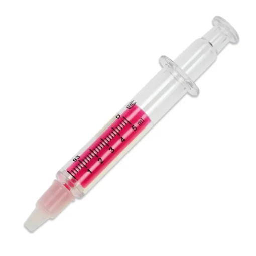 Gift Campaign Evidenziatore a forma di siringa trasparente disponibile in 4 colori> Evidenziatori