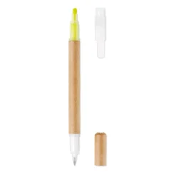 Gift Campaign Evidenziatore in cartone 2 in 1 con penna refill blu Duo Carton></noscript> Evidenziatori