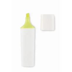 Gift Campaign Evidenziatore giallo, rosa o arancione con corpo bianco in rPET> Evidenziatori