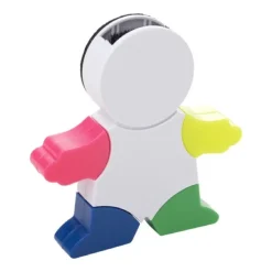 Gift Campaign Evidenziatore in ABS a forma di omino con 4 colori fluorescenti> Evidenziatori