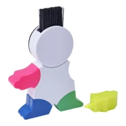 Gift Campaign Evidenziatore in ABS a forma di omino con 4 colori fluorescenti> Evidenziatori