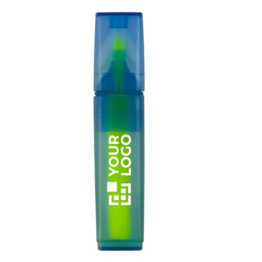 Gift Campaign Evidenziatore in rPET trasparente blu disponibile in giallo rosa e blu> Evidenziatori