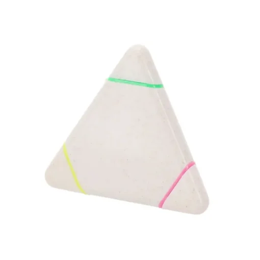 Gift Campaign Evidenziatore personalizzabile in fibra di grano con 3 colori diversi> Evidenziatori