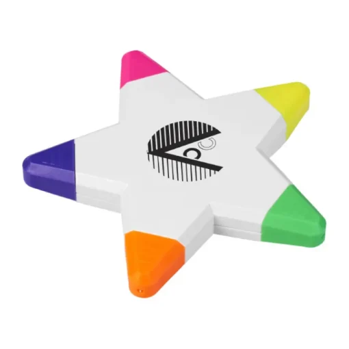 Gift Campaign Evidenziatori pubblicitari a forma di stella 5 colorazioni Star> Evidenziatori