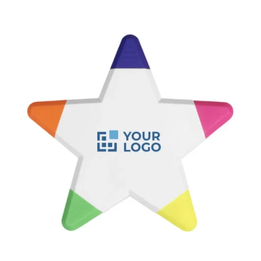 Gift Campaign Evidenziatori pubblicitari a forma di stella 5 colorazioni Star> Evidenziatori