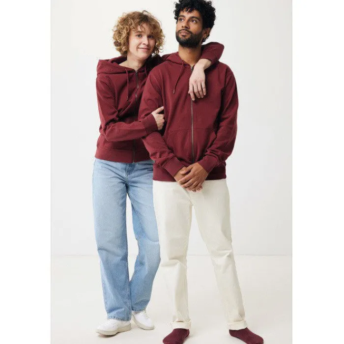 Gift Campaign Felpa con zip slim fit in cotone ecologico da 340 g/m2 Iqoniq> Felpe Personalizzate