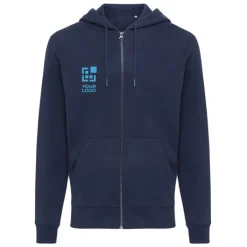 Gift Campaign Felpa con zip slim fit in cotone ecologico da 340 g/m2 Iqoniq><noscript><img width=
